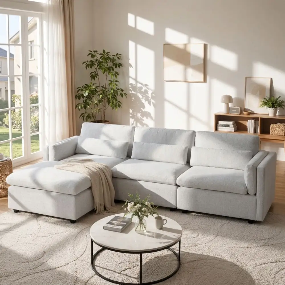 Modern Low Profile Modular Sofa