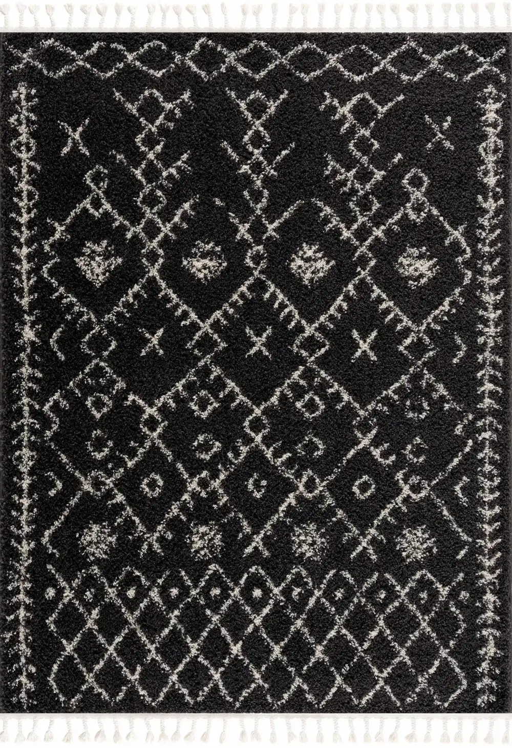 Refined Bohemian Shag Polypropylene Area Rug