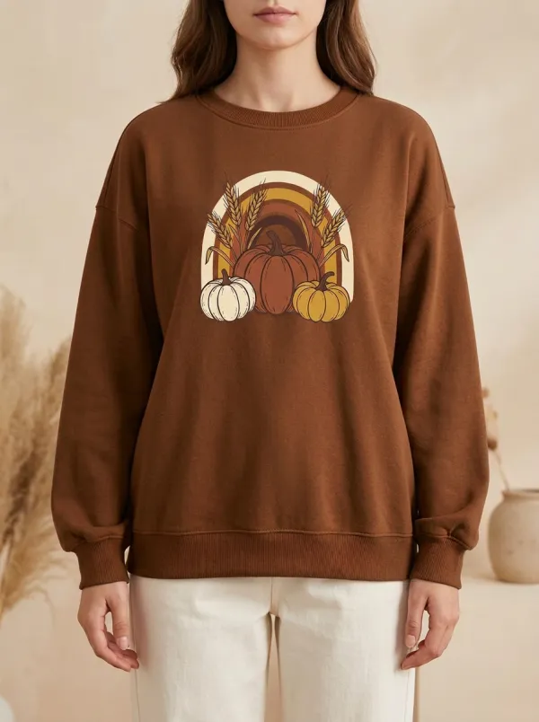 Layered Printed Graphic Sweatshirt