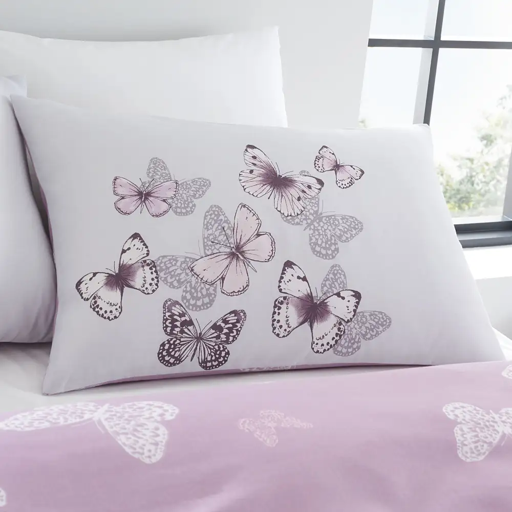 Reversible Butterfly Cotton Duvet Cover Set
