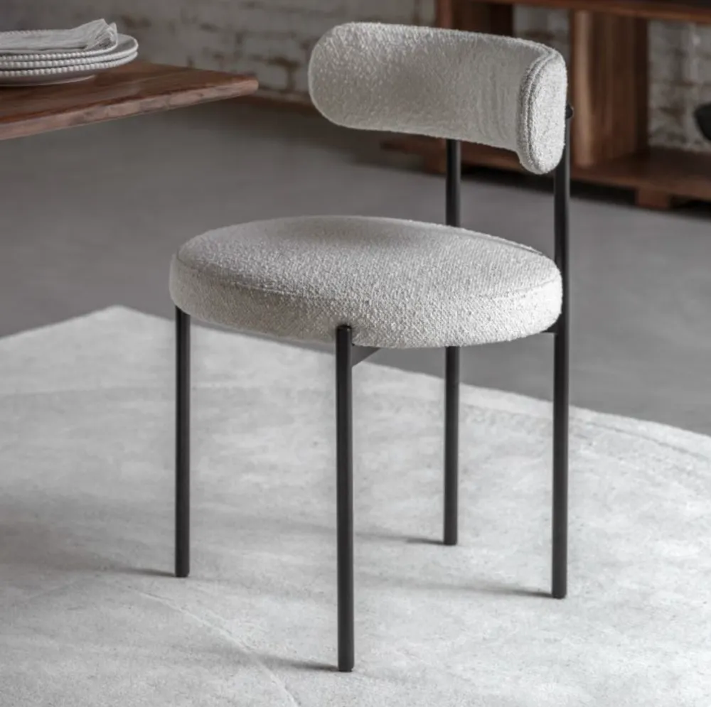 Upholstered Curved Chair