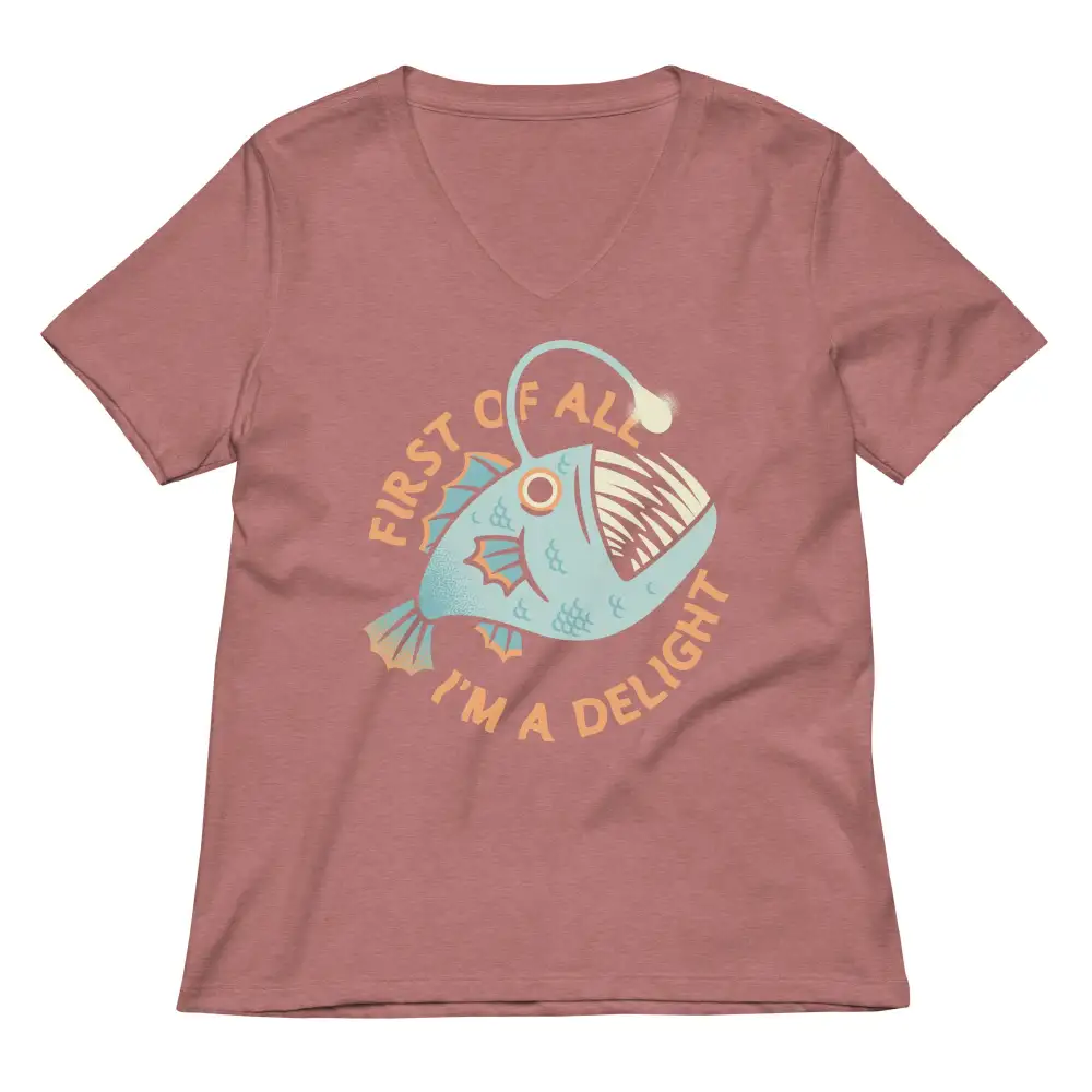 Delight Print V Neck Tee