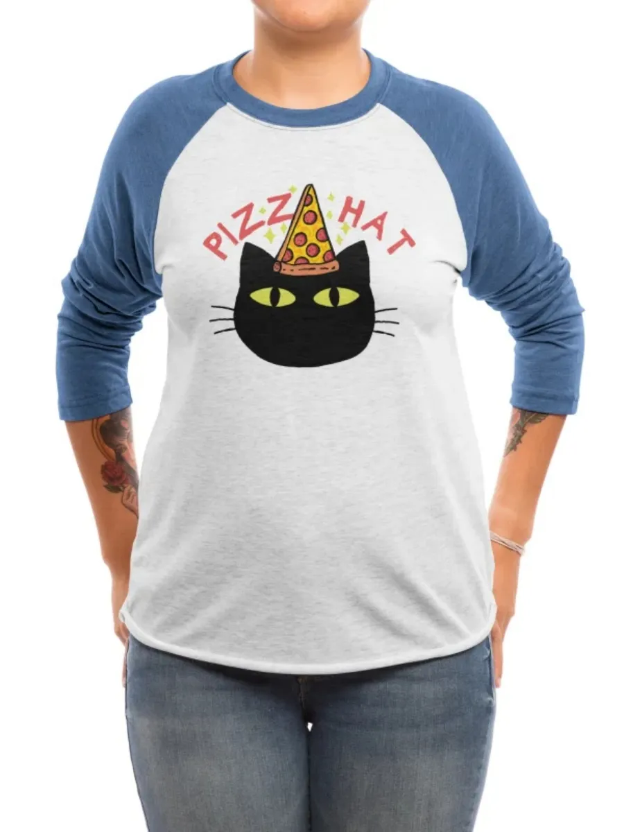 Cartoon Cat Round Neck T-Shirt