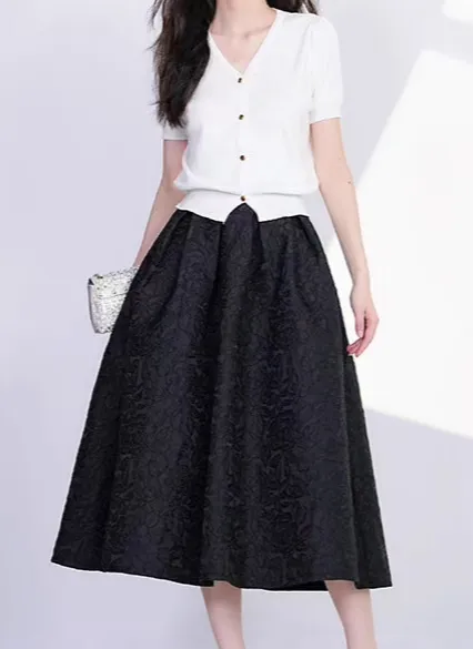 Laidback Office Everyday Casual Floral Skirt