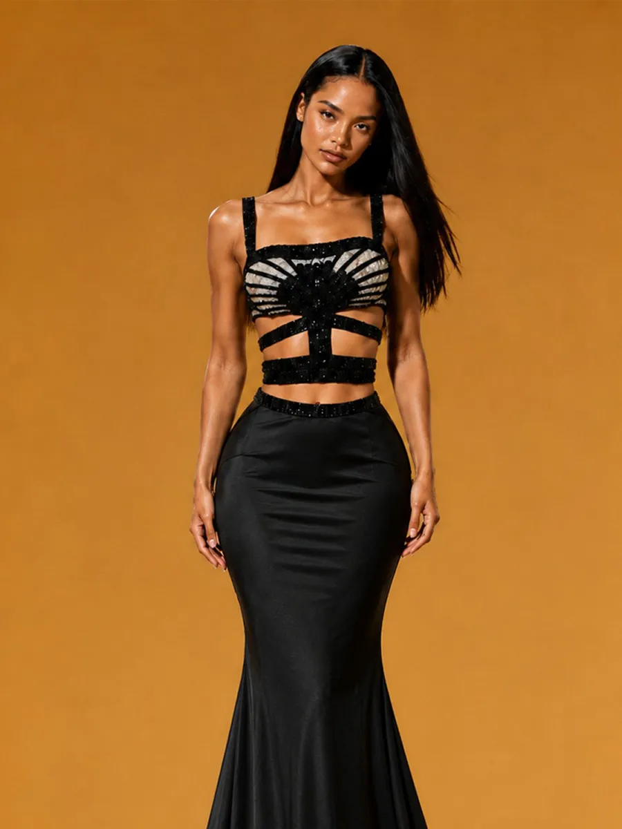 Seraphina Rhinestone Two Piece Set