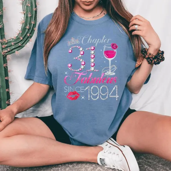 Chapter 31 Fabulous Since 1994 31St Birthday Queen Diamond Women's Oversized Comfort T-Shirt