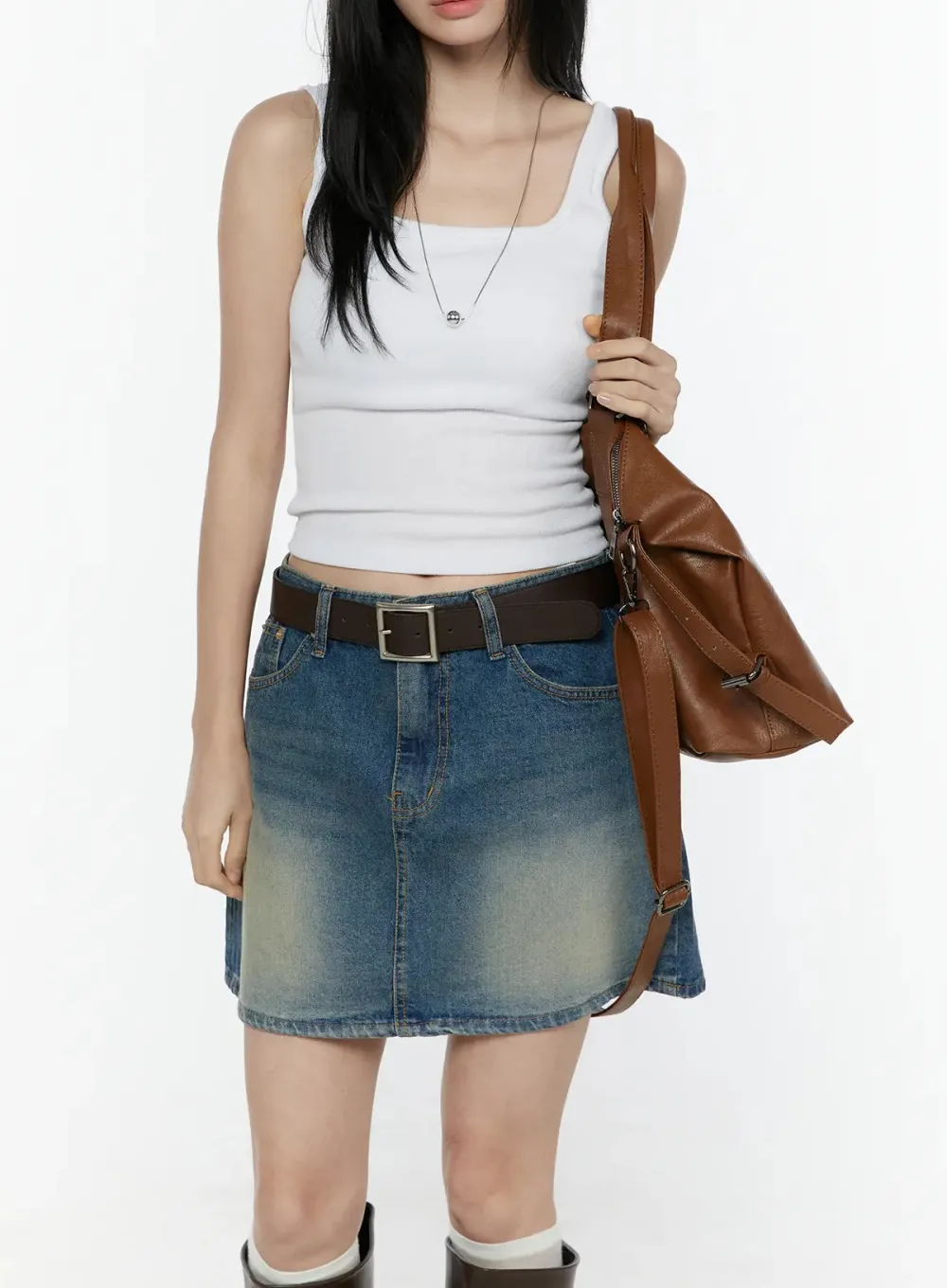 Square-Neck Slim-Fit Tank Top