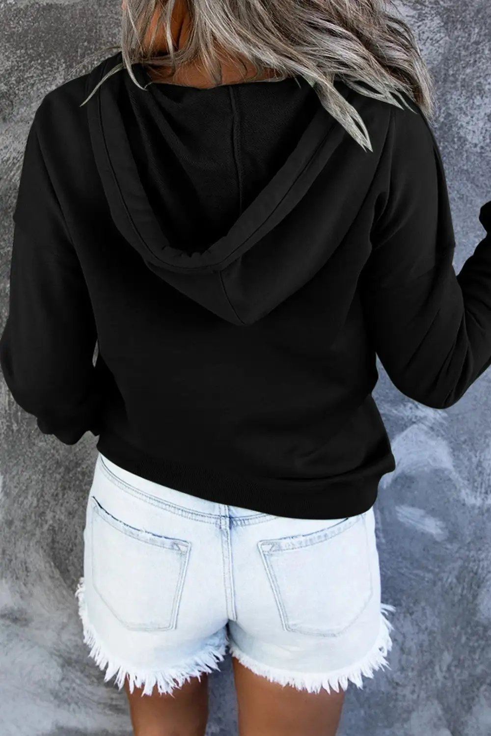 Relaxed Pocketed Long-Sleeve Hoodie
