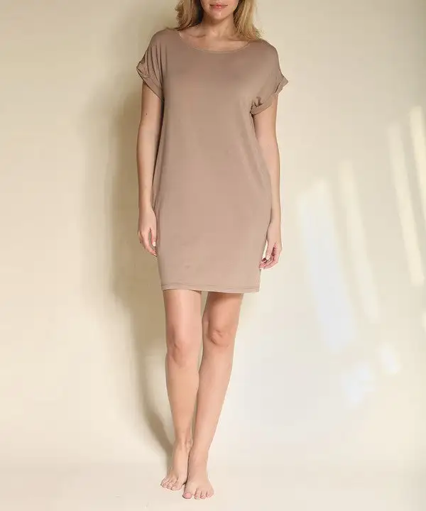 Bamboo Crop Dress With Pockets