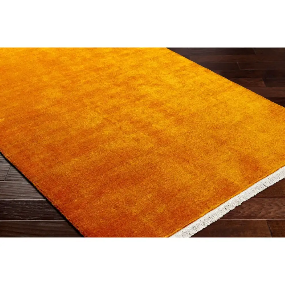 Hand-Loomed Wool Fringe Square Carpet