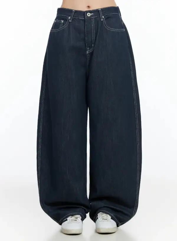 Semi-Balloon Denim Jeans