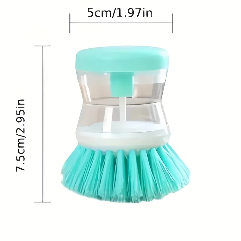 Dish Brush with Soap Container Set