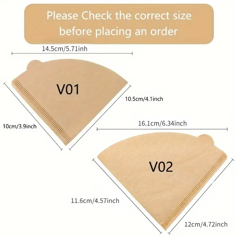 40 Pcs V-Shaped Pour-Over Filters