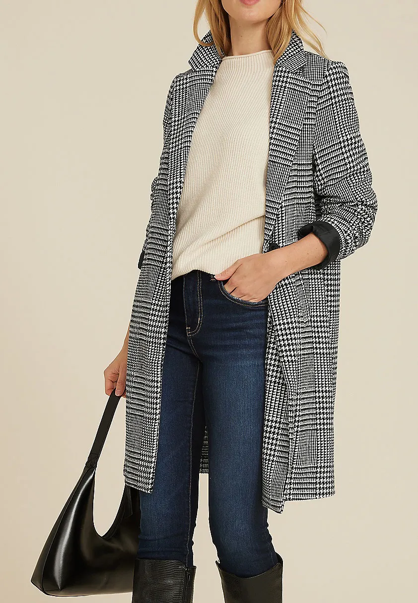 One Button Dress Coat