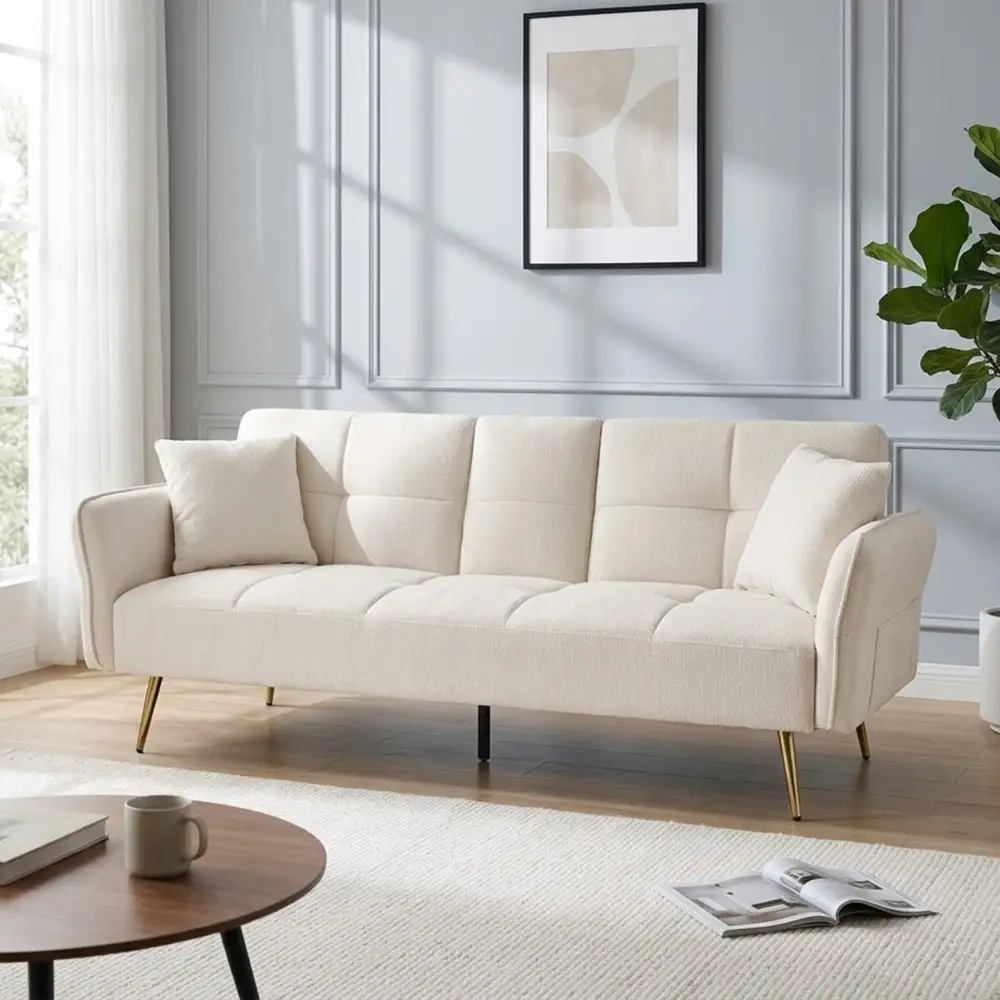 Cup Holder Adjustable Backrest Sofa Bed