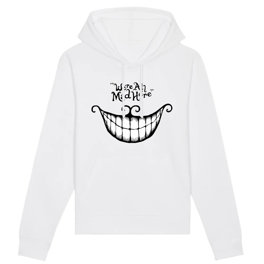 Grinning Cat Graphic Pullover Hoodie
