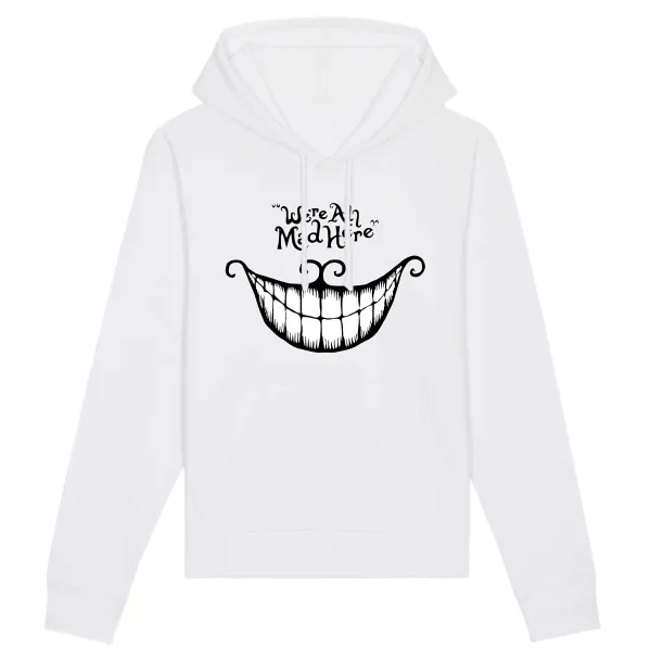 Grinning Cat Graphic Pullover Hoodie
