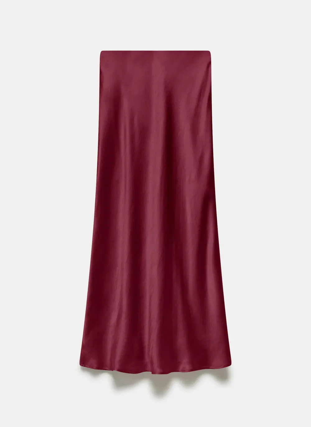 Casual Style Satin Slip Midi Skirt