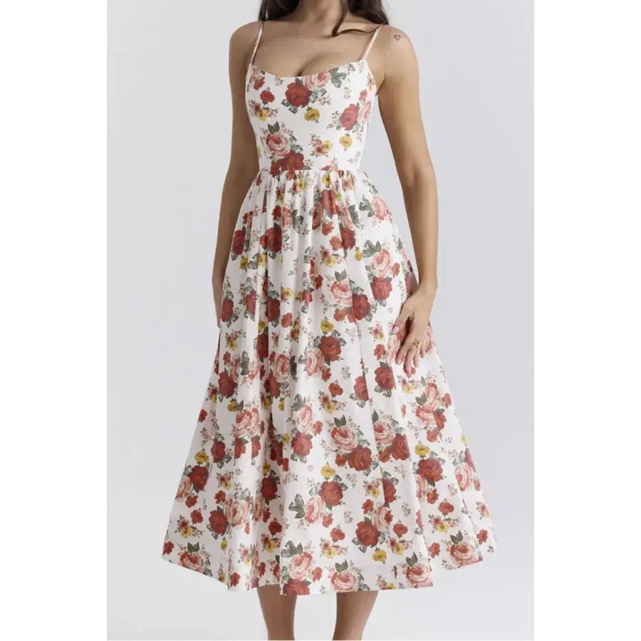 Spaghetti Strap Midi Dress