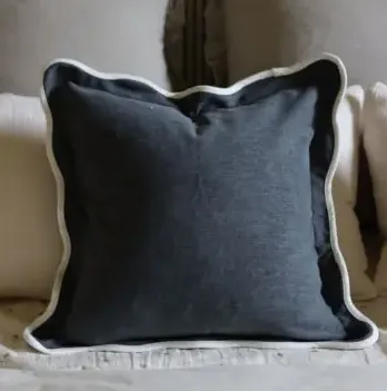 Scalloped-Edge Decorative Cushion