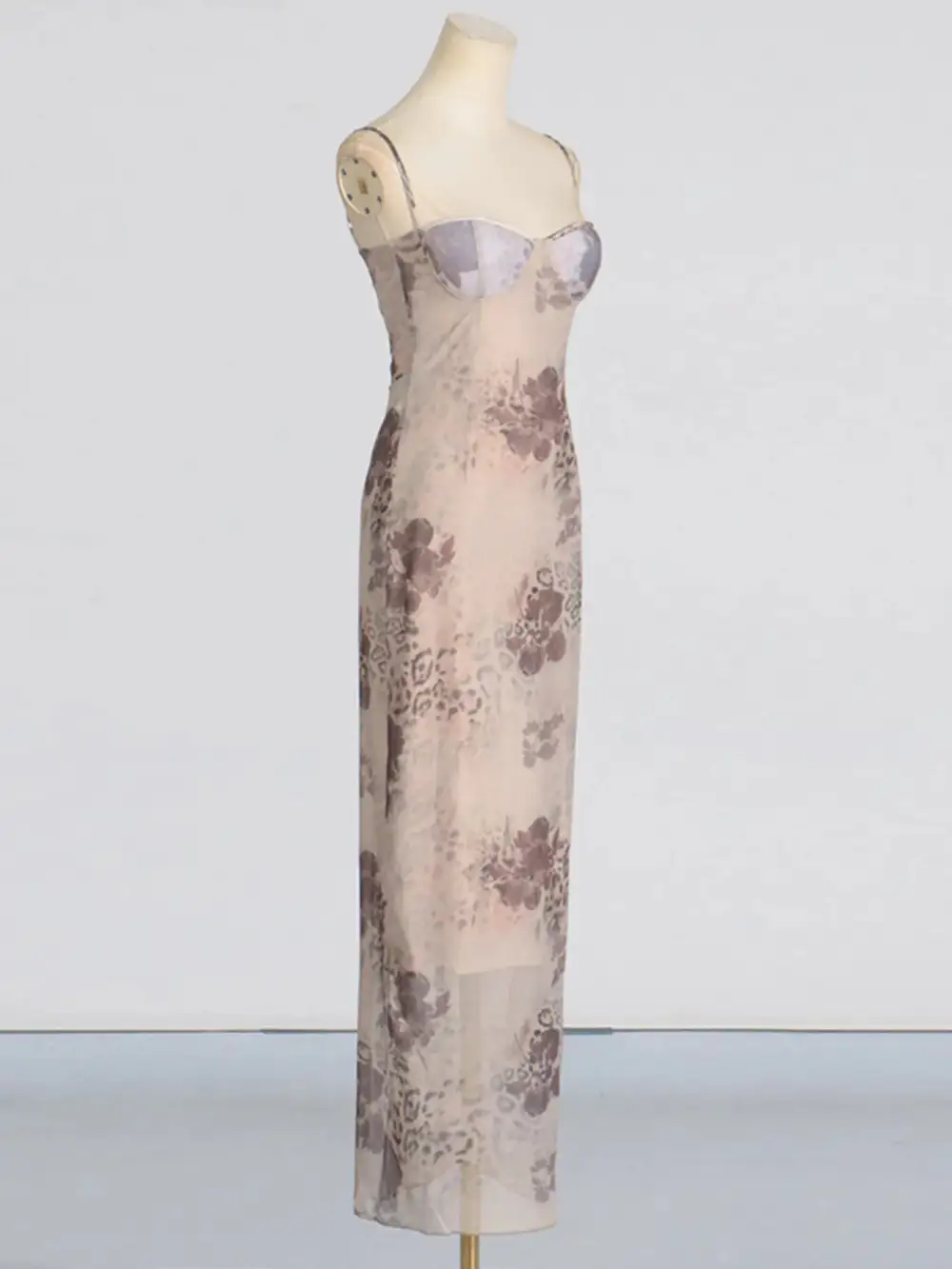 Drape Printed Maxi Dress
