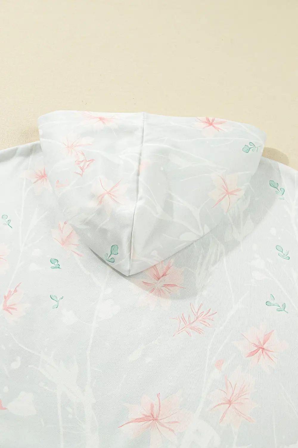 Drawstring Relaxed-Fit Floral-Print Hoodie