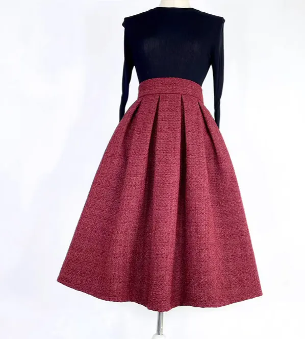 Easy Simple Everyday Casual Wool Skirt