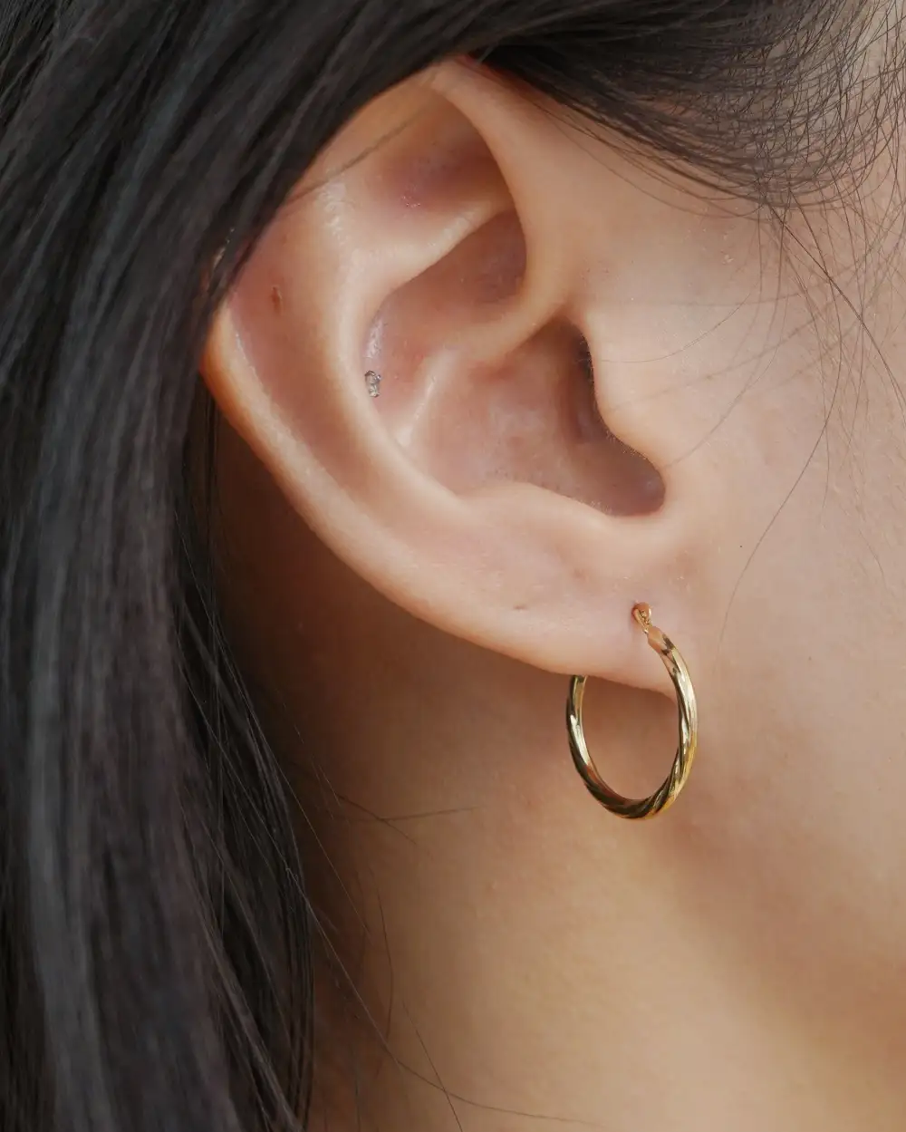 Textured Hoop Earrings