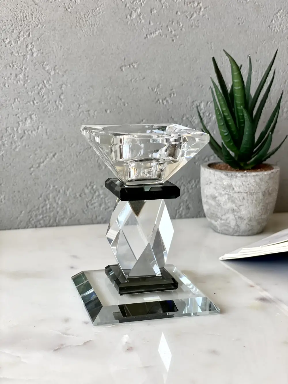 Black Axis Candle Stand Small