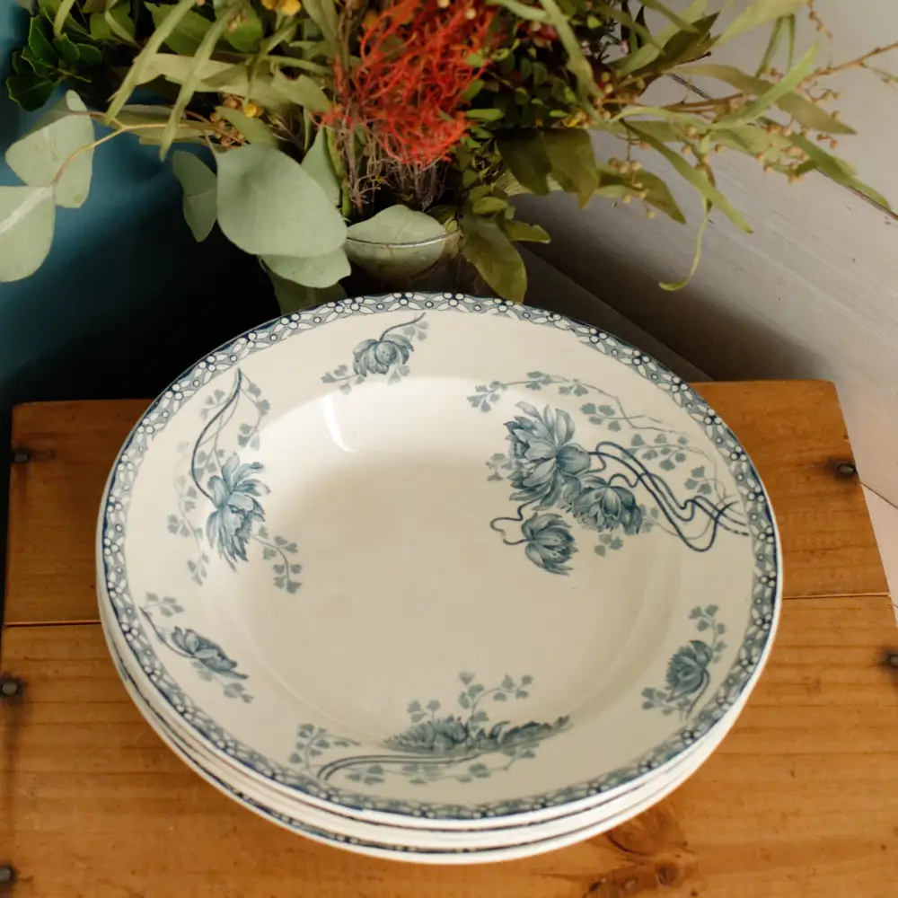 Ornate Transferware Soup Plate