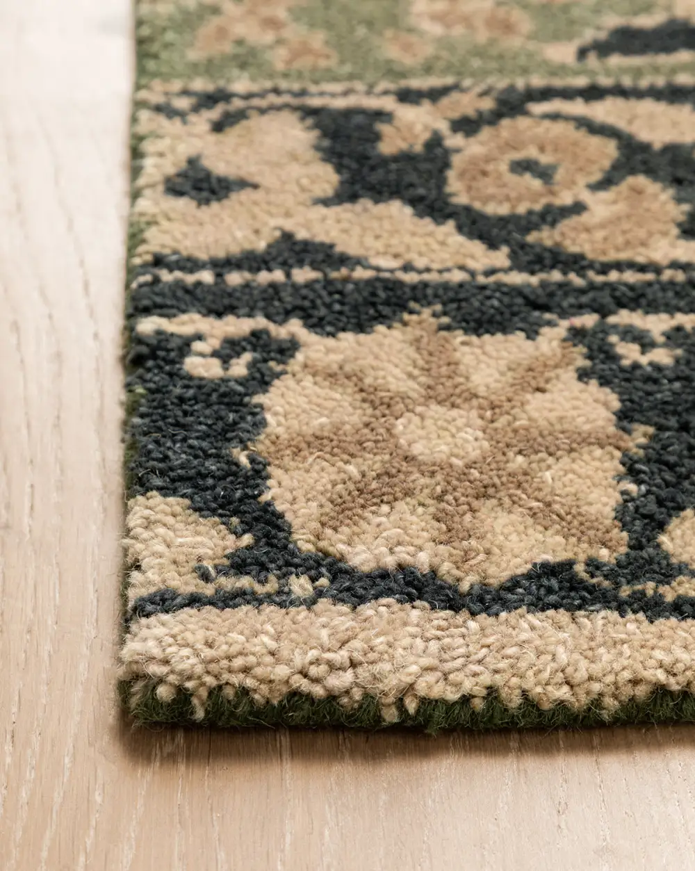 Plush-Pile Hand-Tufted Wool Area Rug