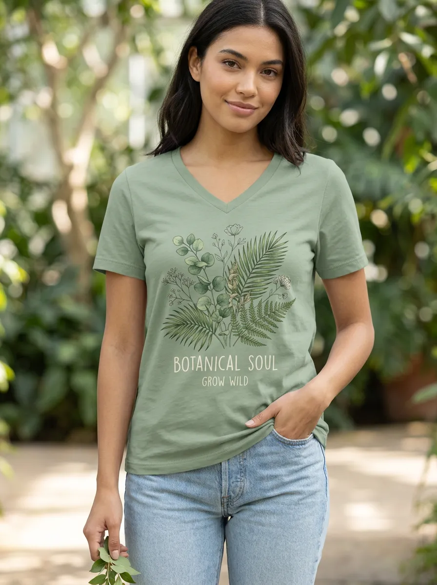 Botanical Soul Grow T-Shirt Modern