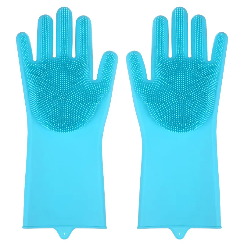 Silicone Dishwashing Gloves Dishwashing and Laundry Insulated Kitchen