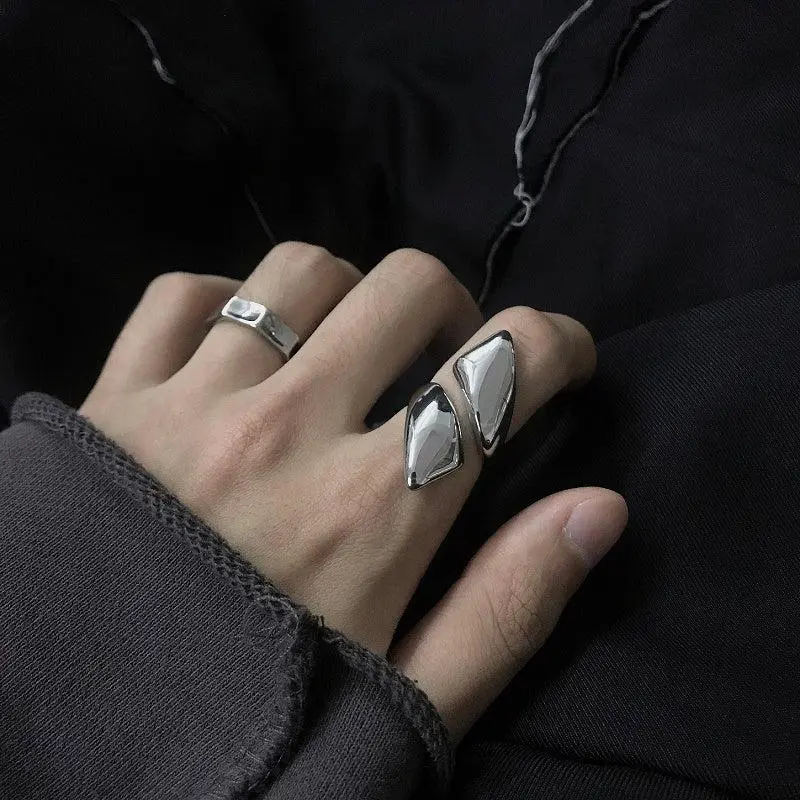 Textured Titanium Steel Ring