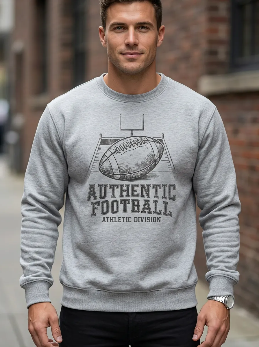 Men's American Football Authentic Athletic Division Printed Sweatshirt