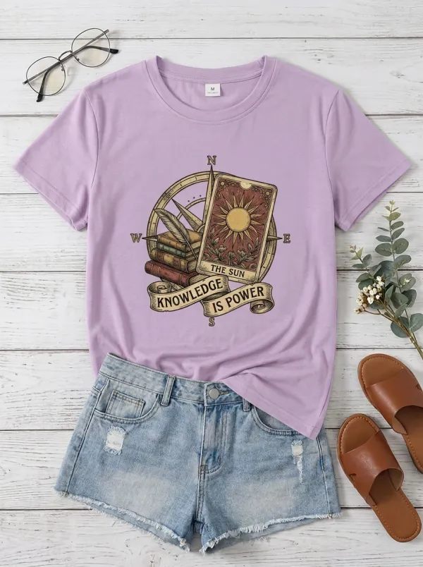 Tarot Sun Knowledge Is Power T-Shirt
