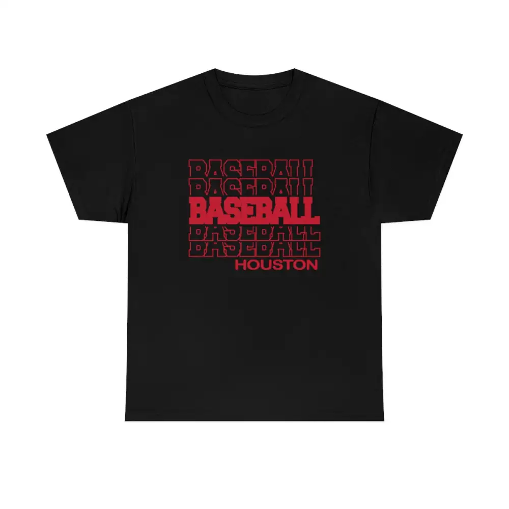 Baseball Houston in Modern Stacked Lettering