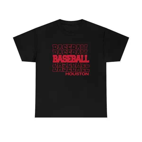 Baseball Houston in Modern Stacked Lettering