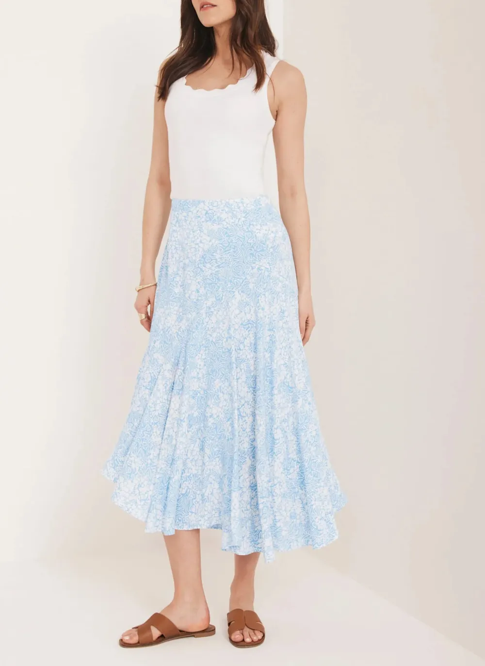 Casual Style Floral Print Skirt