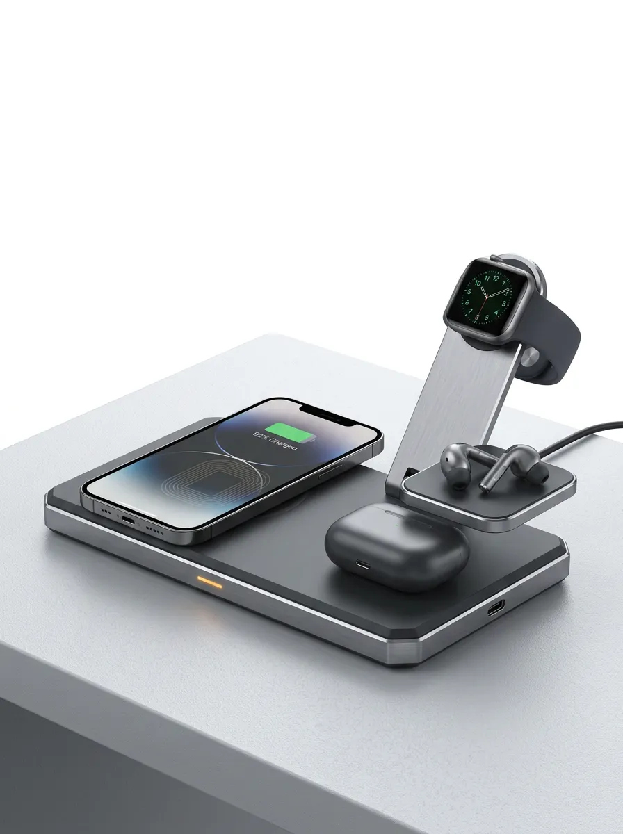 3-in-1 Wireless Phone Watch Earbuds Charger