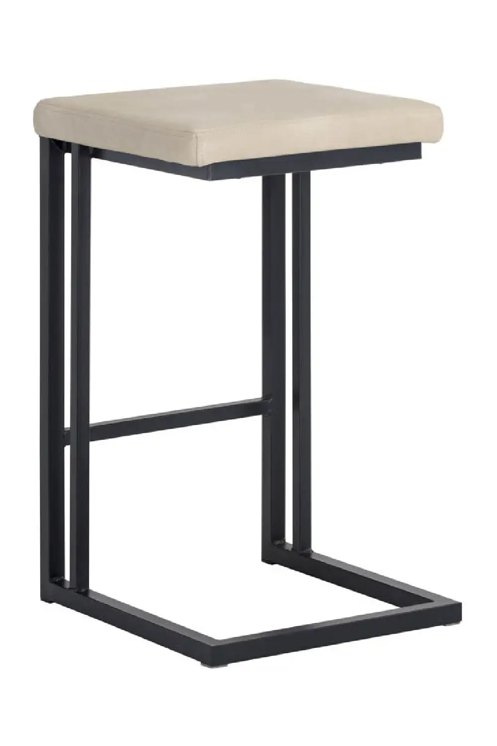 Backless Leather Leather-Look Counter Stool