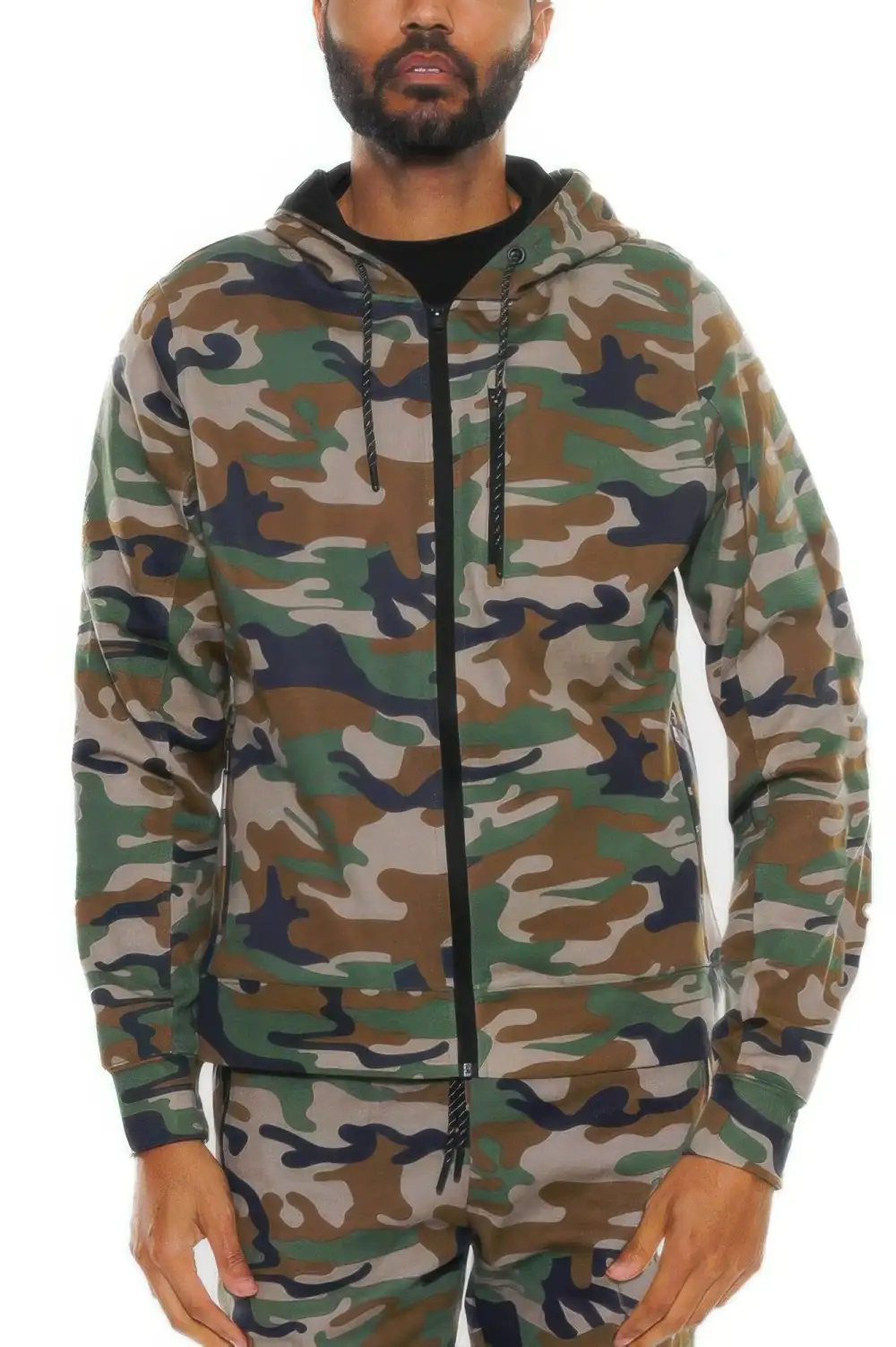 Heathered Full Zip Casual Jacket