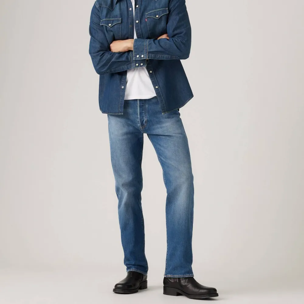 Classic Straight-Leg Comfort-Stretch Denim Jeans
