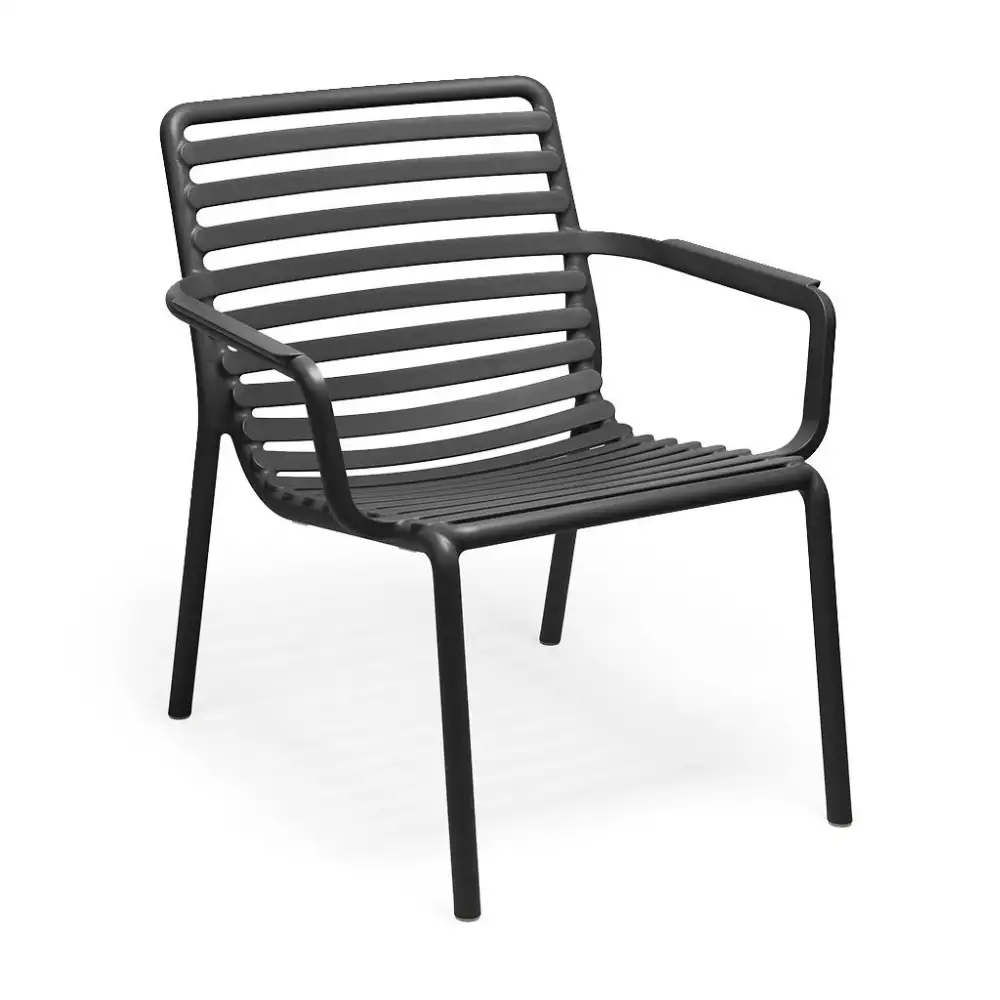 Slatted Stackable Outdoor Lounge Chair