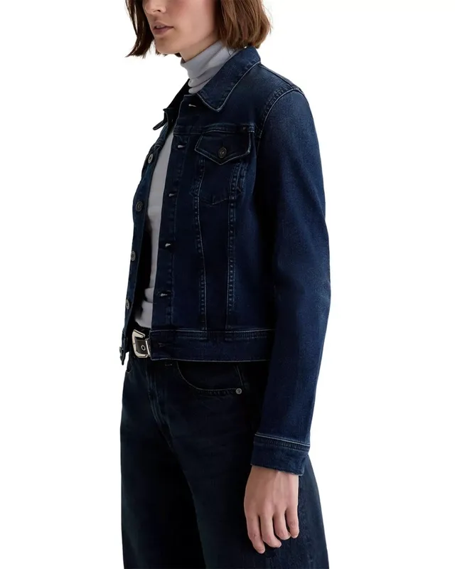 Denim Spread Collar Jacket