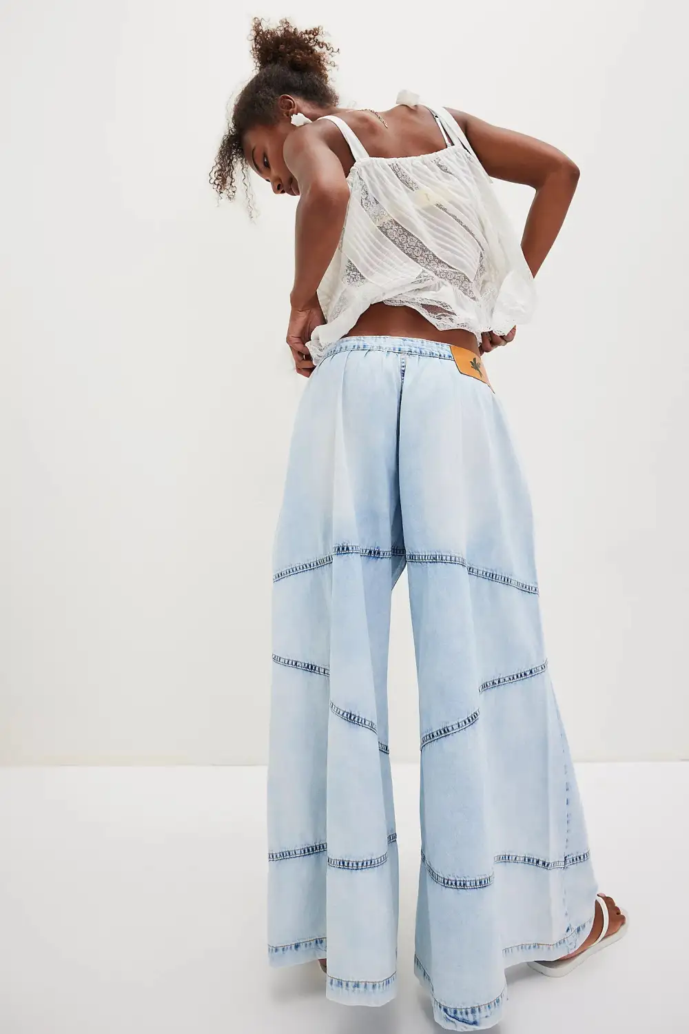 Low Waist Super Wide Leg Denim Jeans Depeche