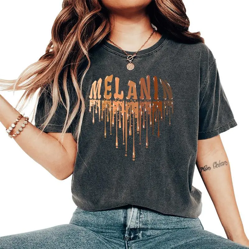 Drippin Melanin Heart Love Black History Pride Girls Women's Oversized Comfort T-Shirt