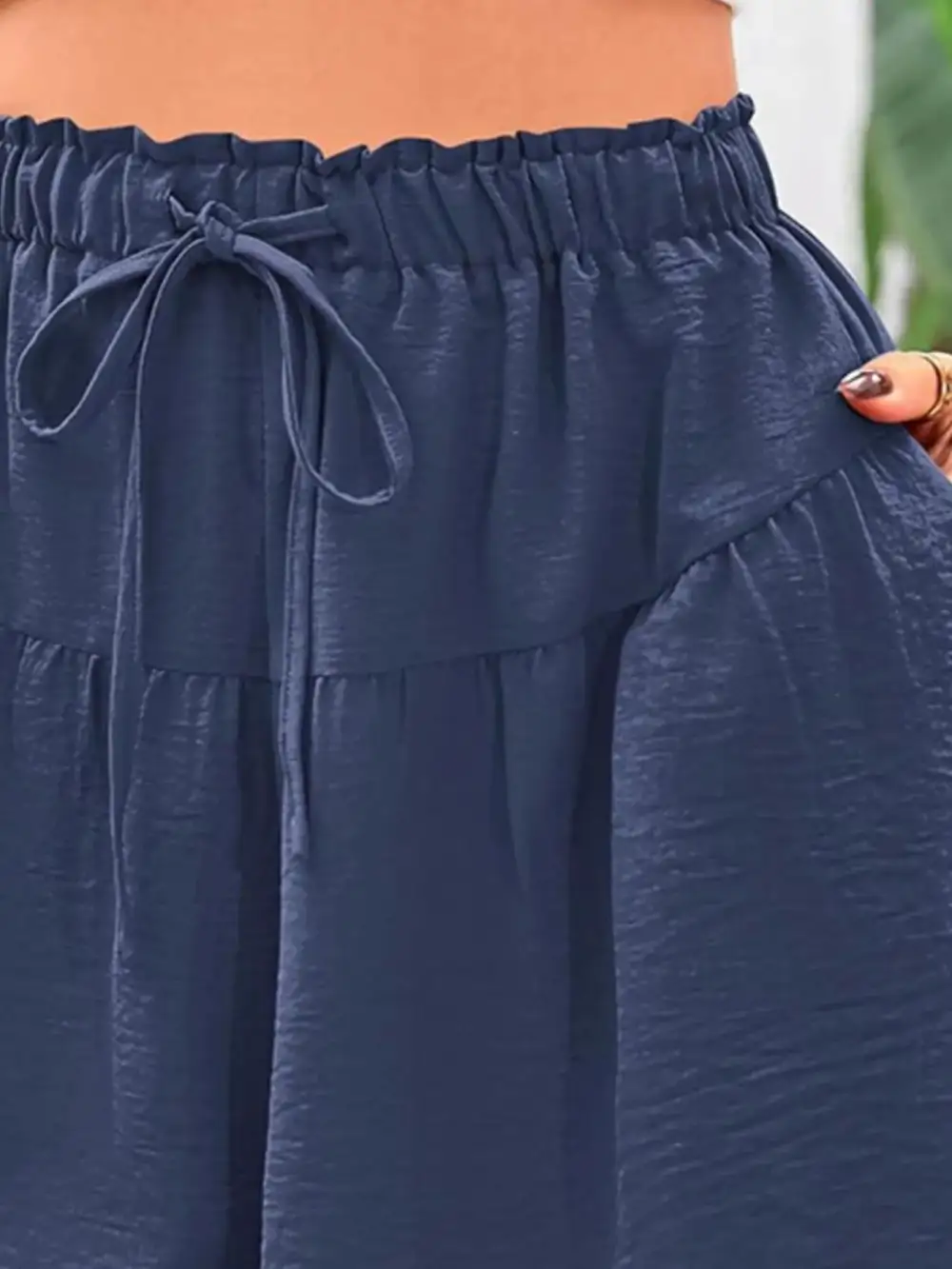 Pull On Drawstring Waist Shorts