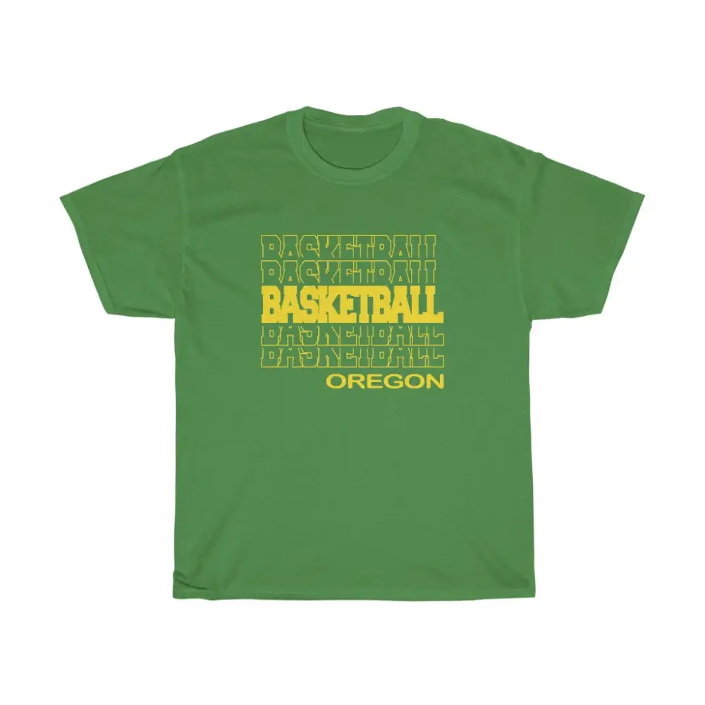 Basketball Oregon in Modern Stacked Lettering