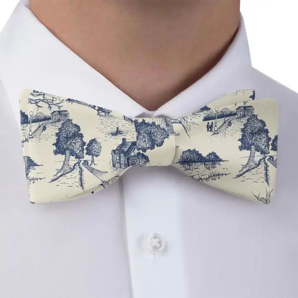 Wash Park Toile Pattern Bow Tie